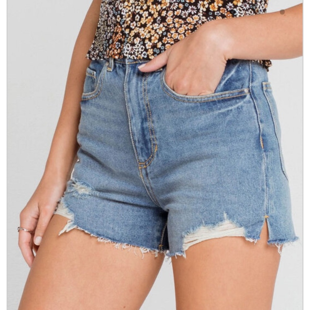 High Waist Denim Shorts